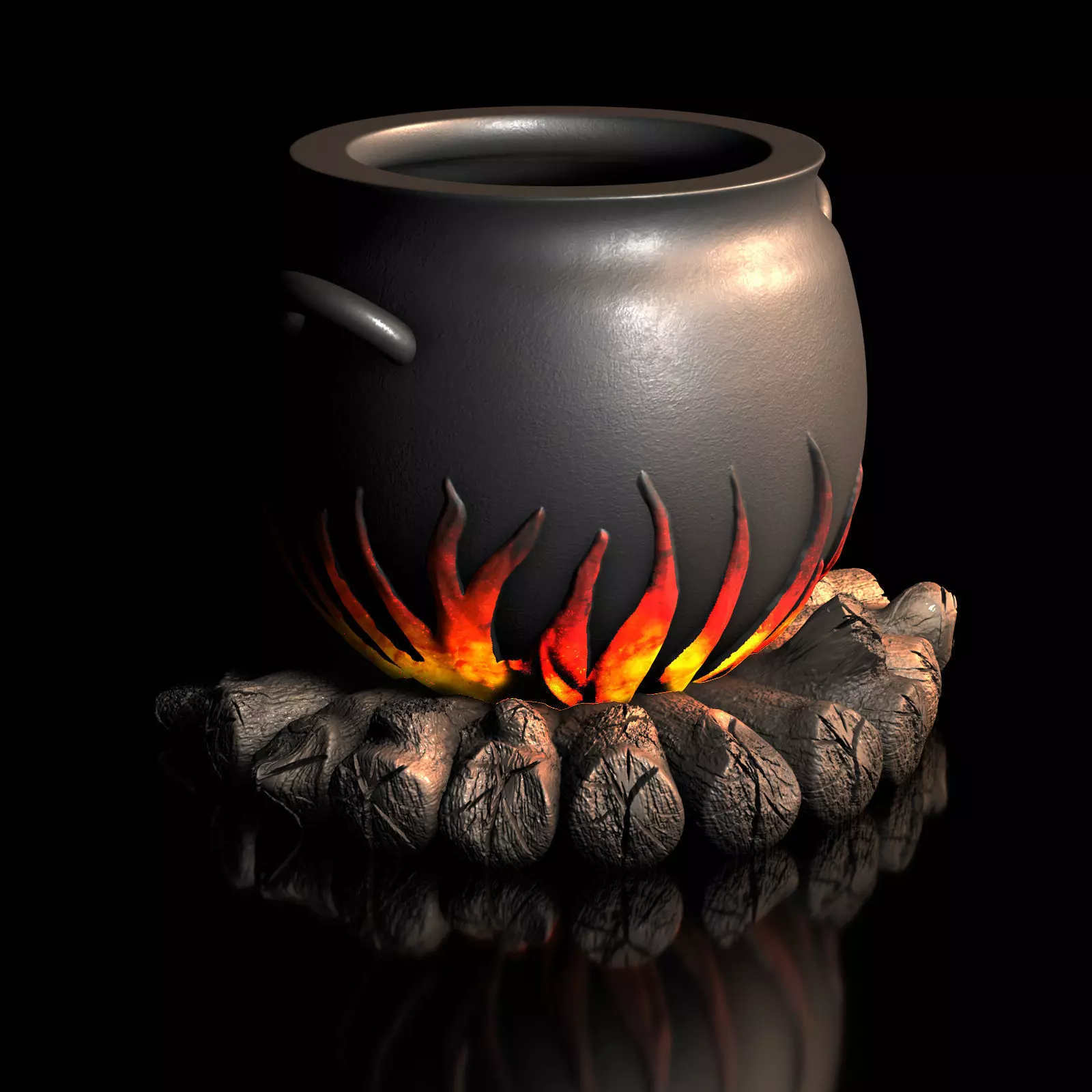 Witches Cauldron 3D Model File High-Polygon 3D print model_0