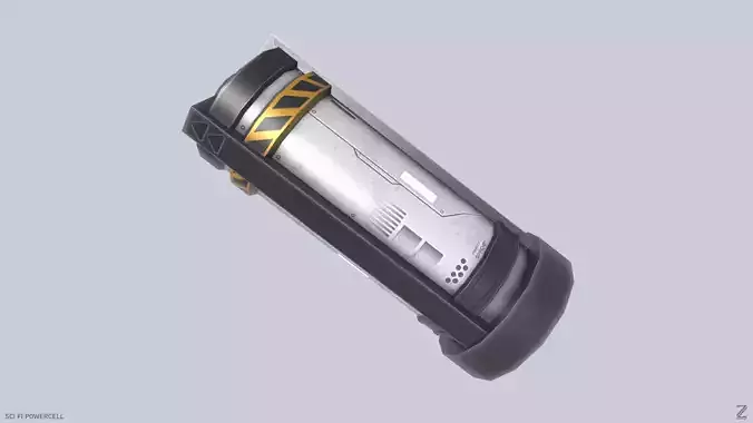 Scifi Powercell Low-poly 3D model