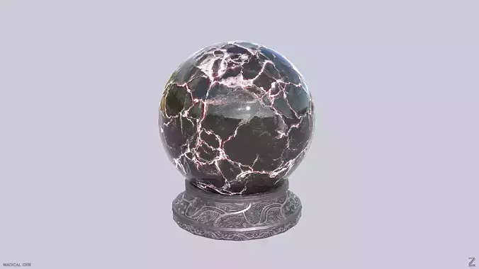 Magical Orb Low-poly 3D model