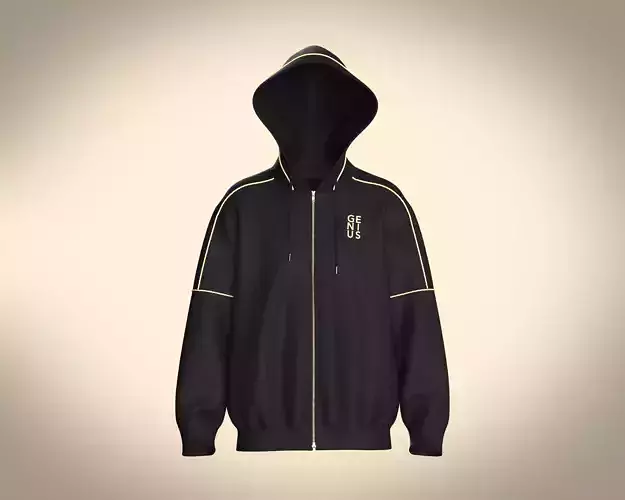 Mens Black And Gold Hoodie 3D model