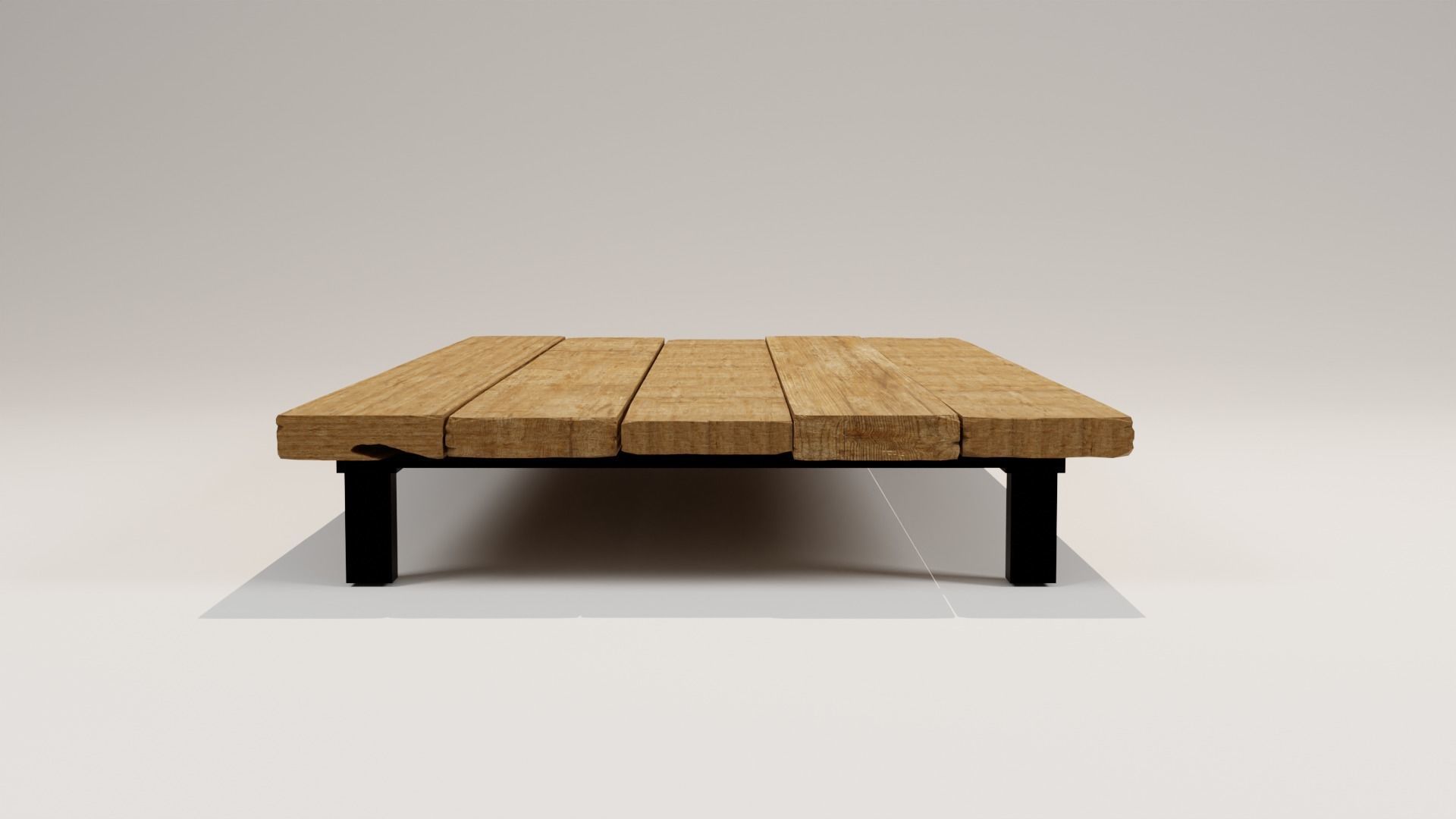 Coffee Table Low-poly 3D model_1
