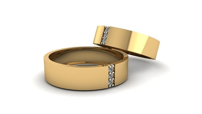 Wedding rings 006 3D print model
