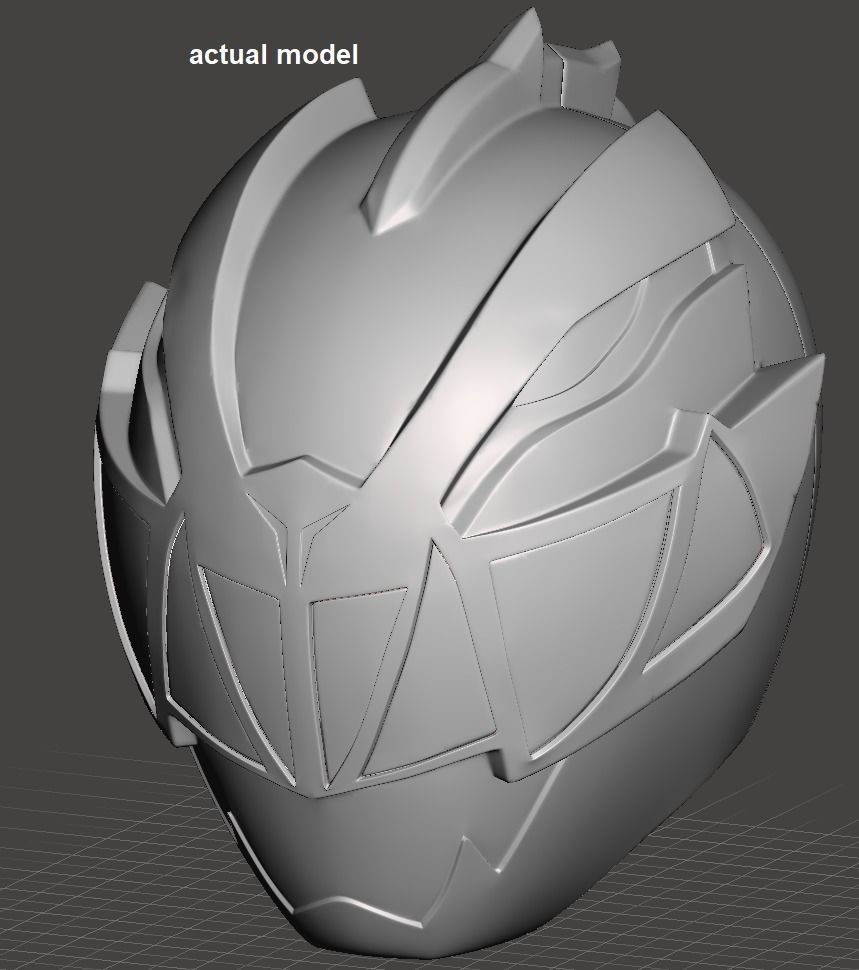 Power Rangers Dino Fury Red Ranger helmet 3D print model_8