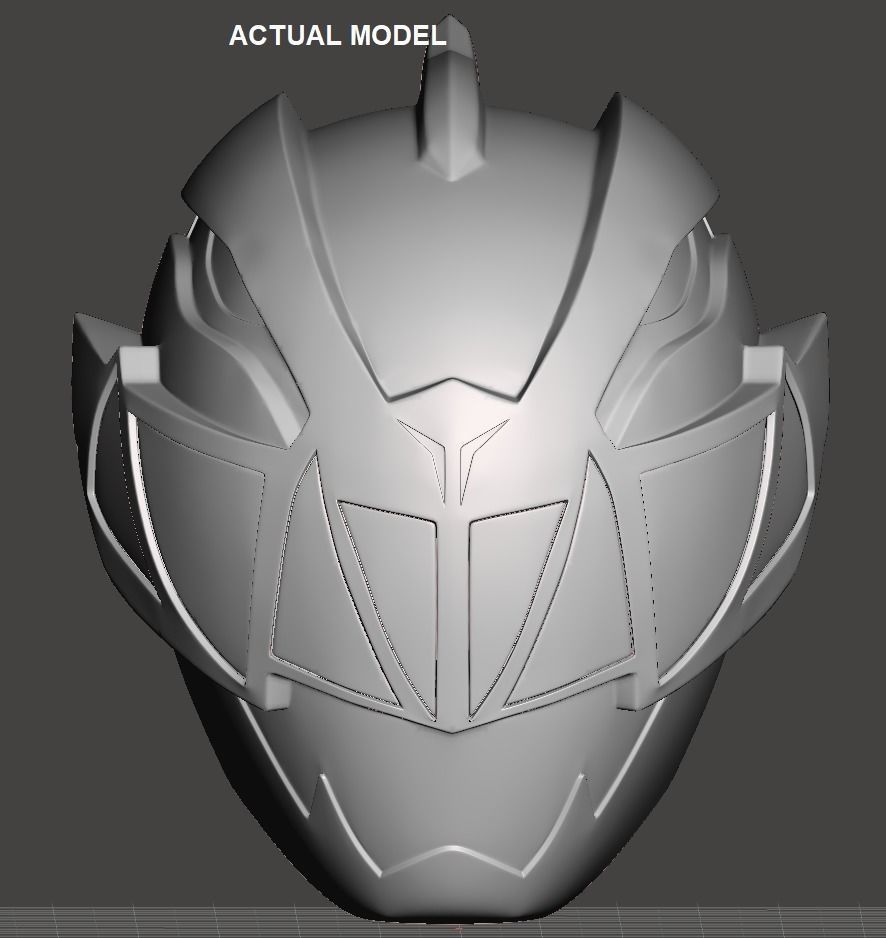 Power Rangers Dino Fury Red Ranger helmet 3D print model_7