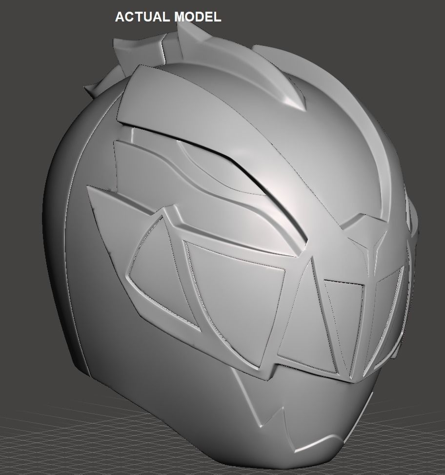 Power Rangers Dino Fury Red Ranger helmet 3D print model_6