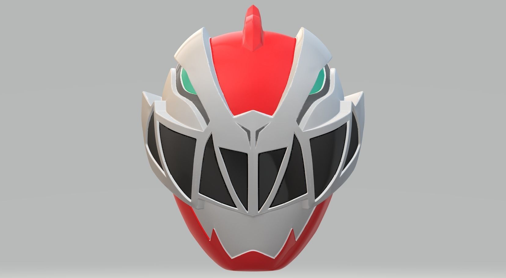 Power Rangers Dino Fury Red Ranger helmet 3D print model_2