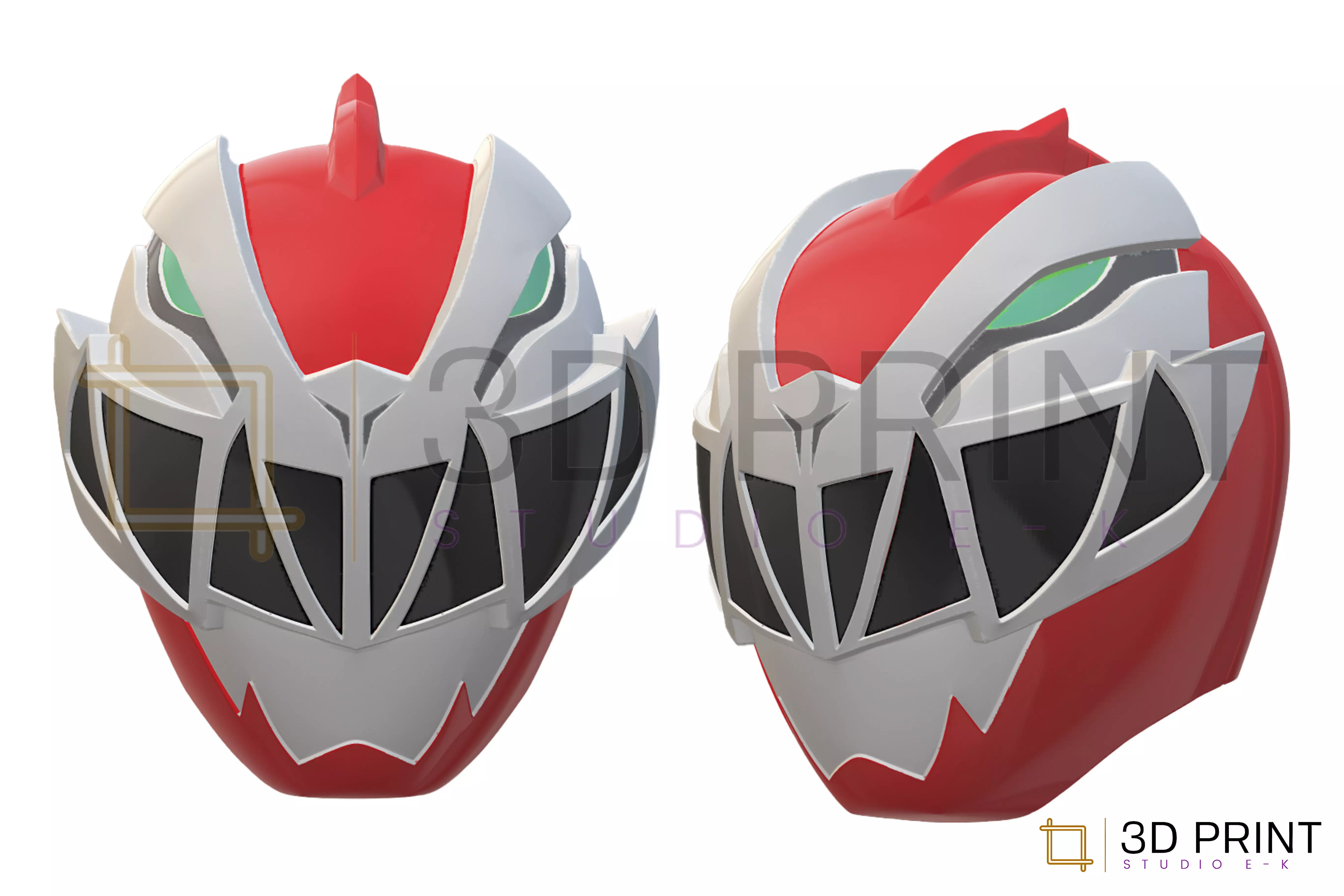Power Rangers Dino Fury Red Ranger helmet 3D print model_0