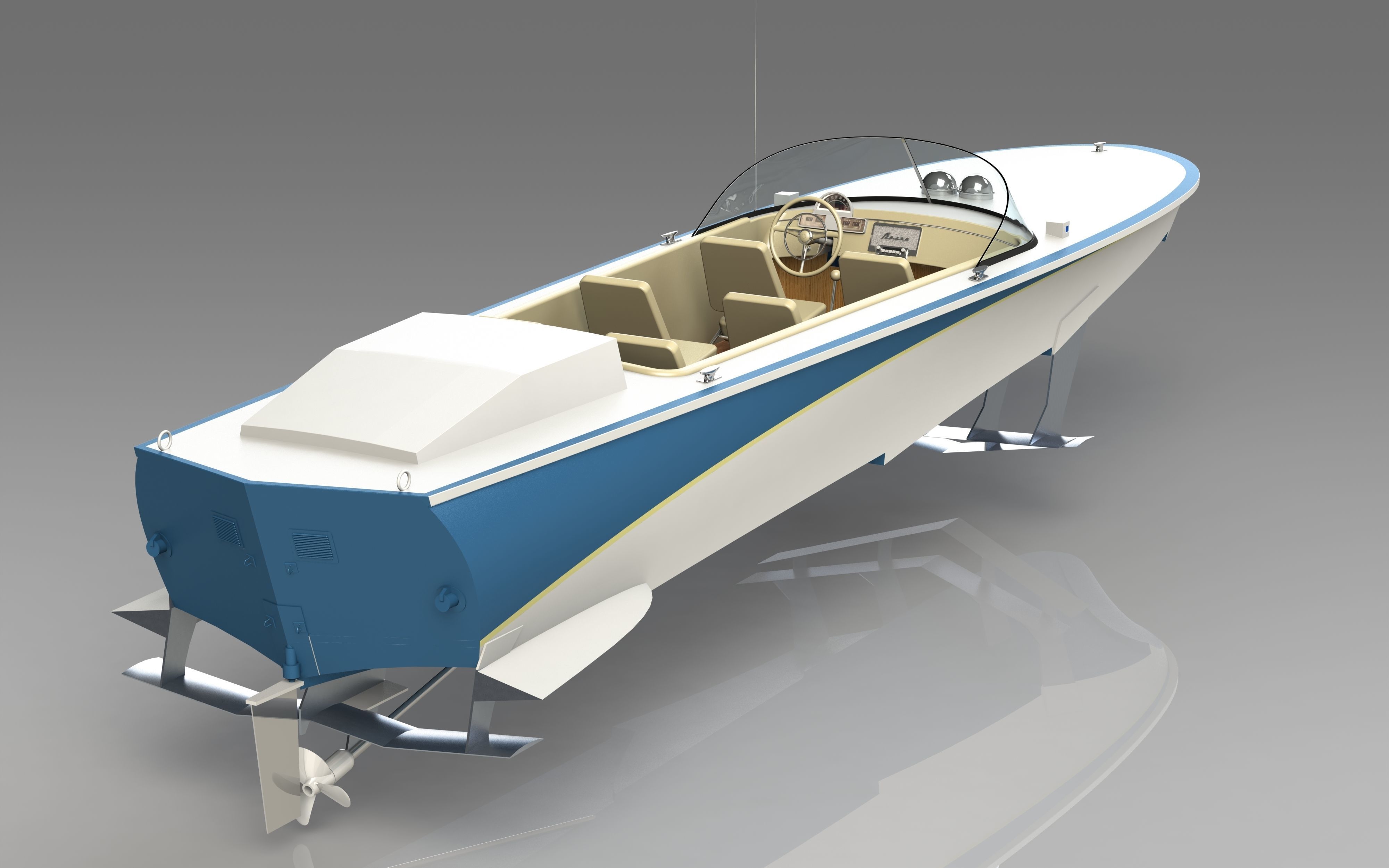 Volga Boat 3D model_1