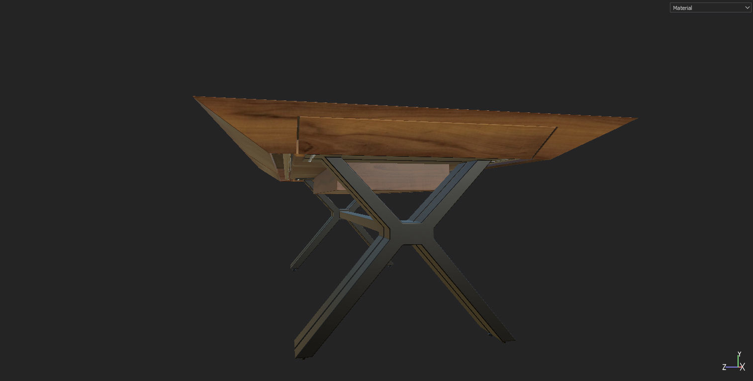 Hercules HPL natural table Low-poly 3D model_4
