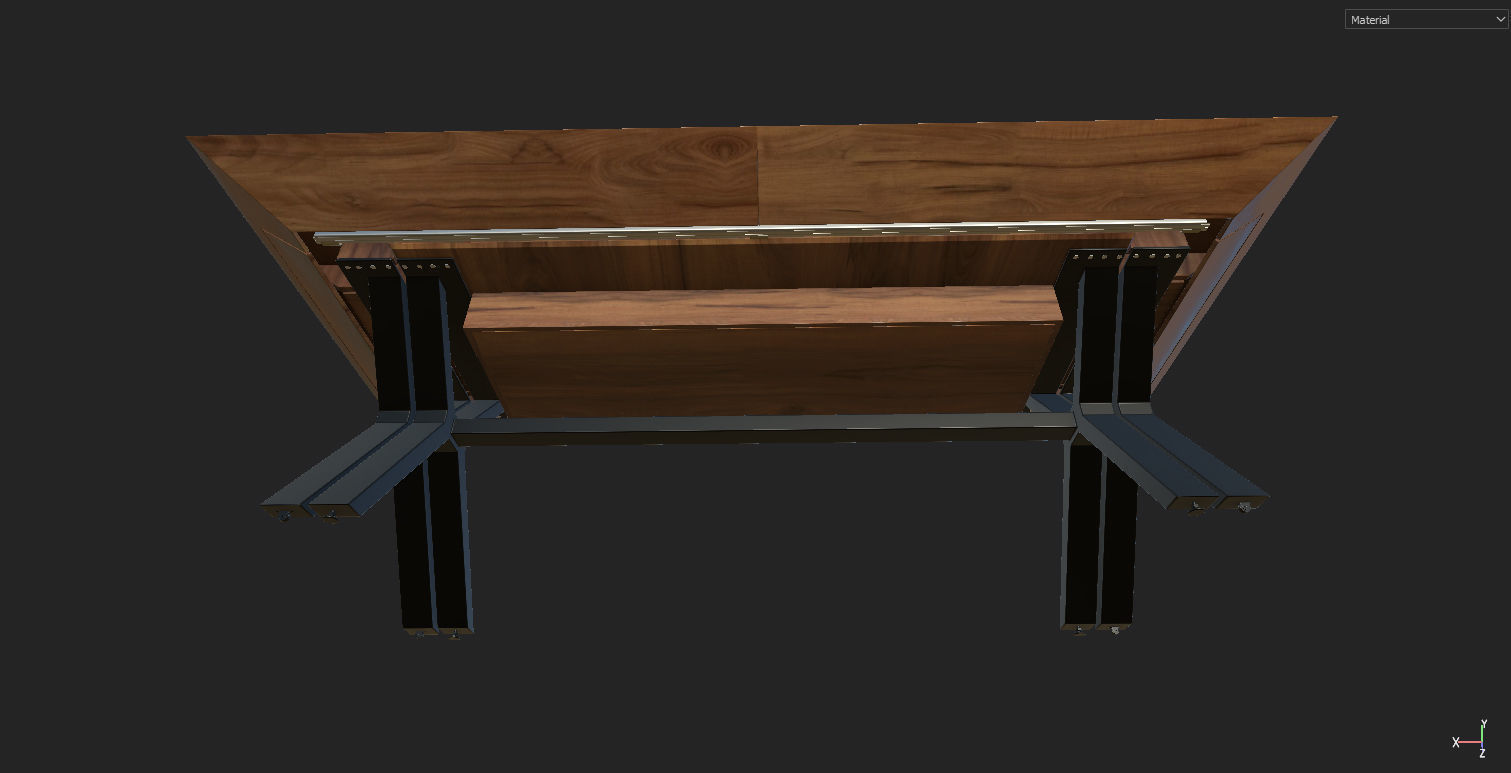 Hercules HPL natural table Low-poly 3D model_7