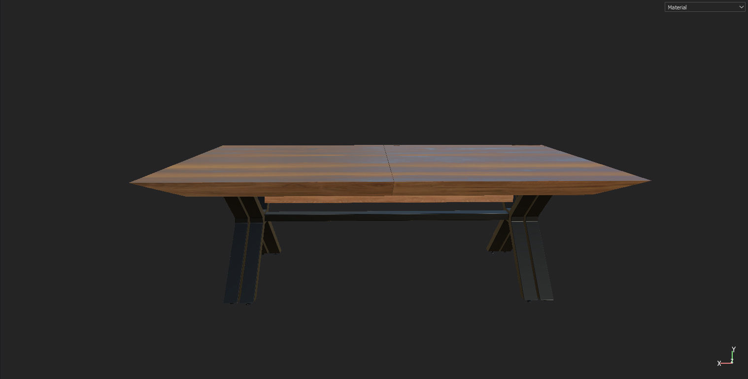 Hercules HPL natural table Low-poly 3D model_2