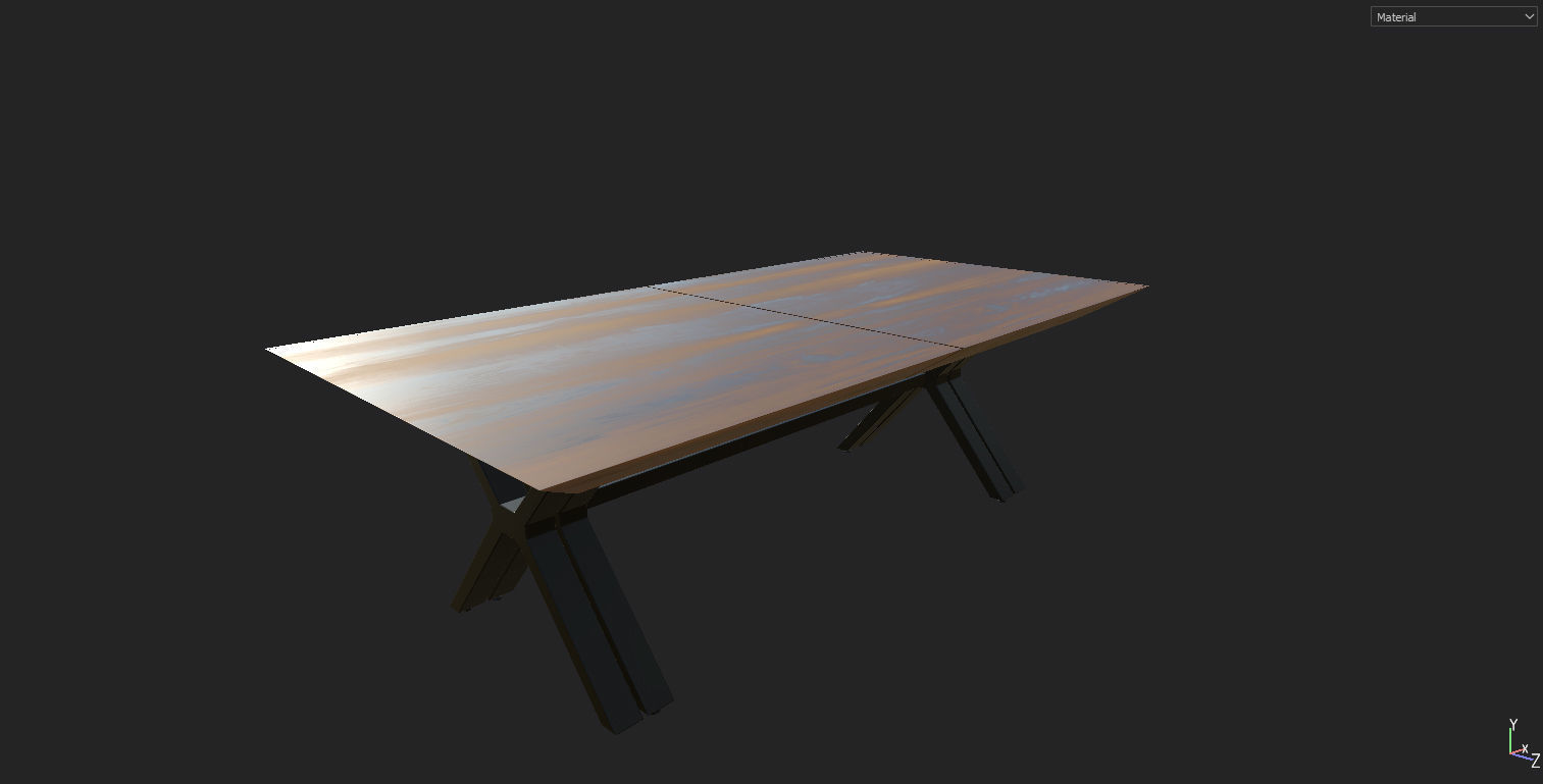 Hercules HPL natural table Low-poly 3D model_5