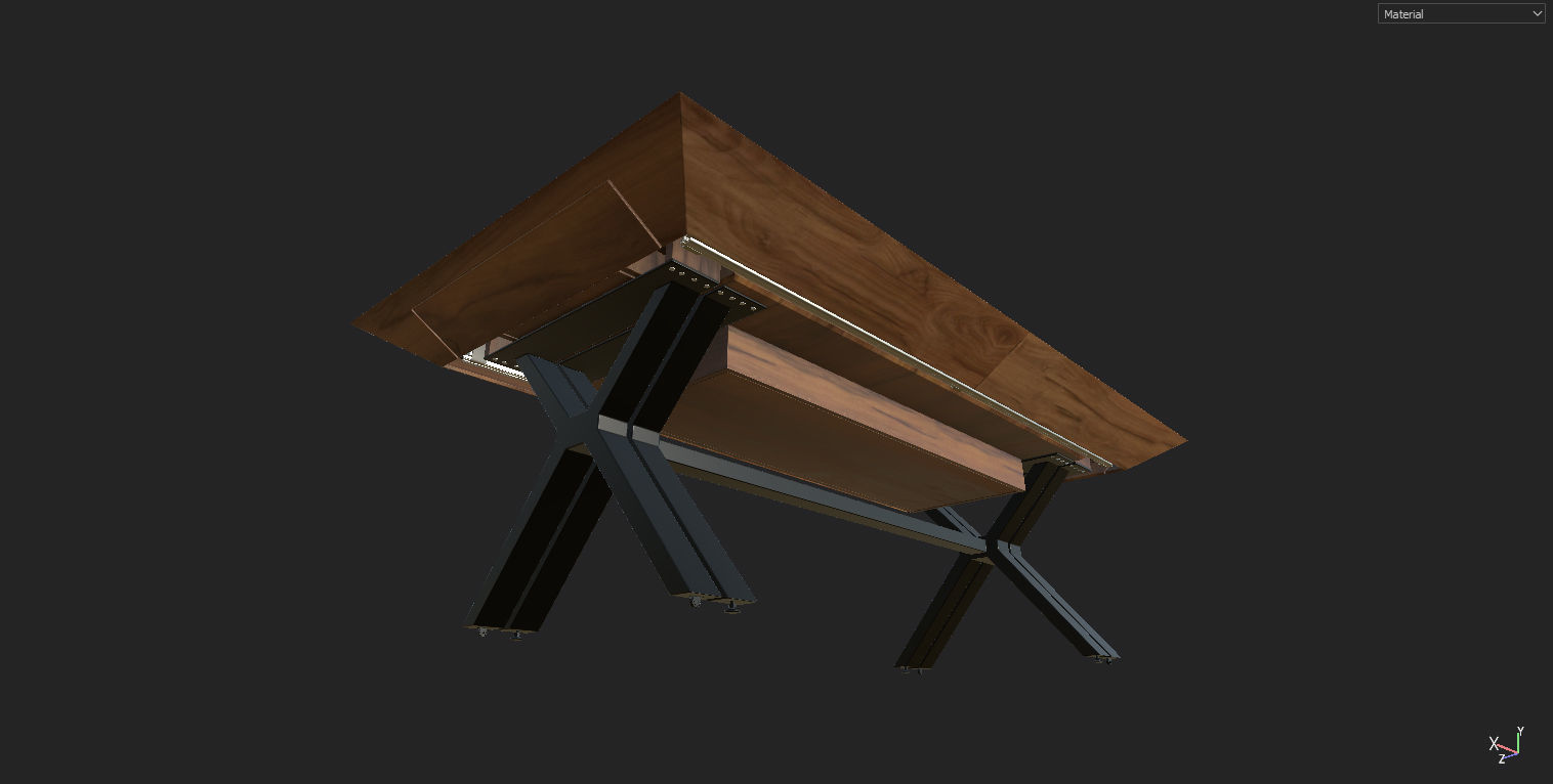 Hercules HPL natural table Low-poly 3D model_3