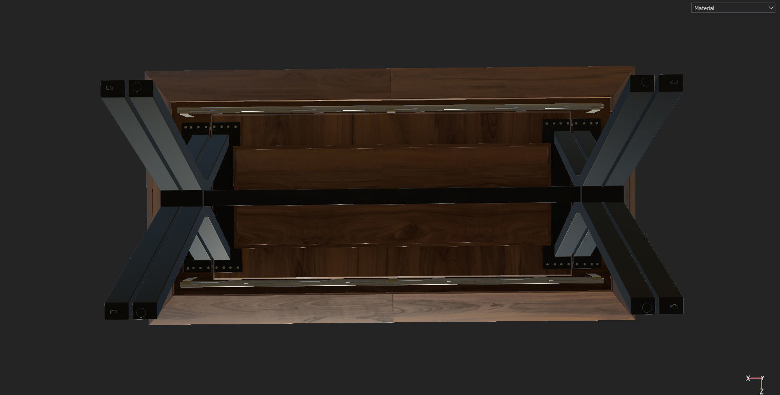 Hercules HPL natural table Low-poly 3D model_6