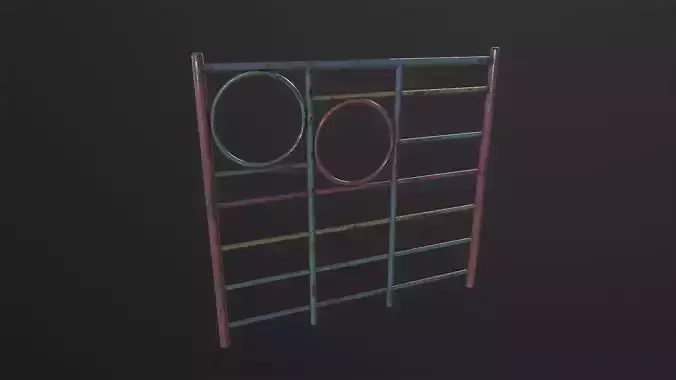 Soviet Oldschool Horizontal Bar 3D Model