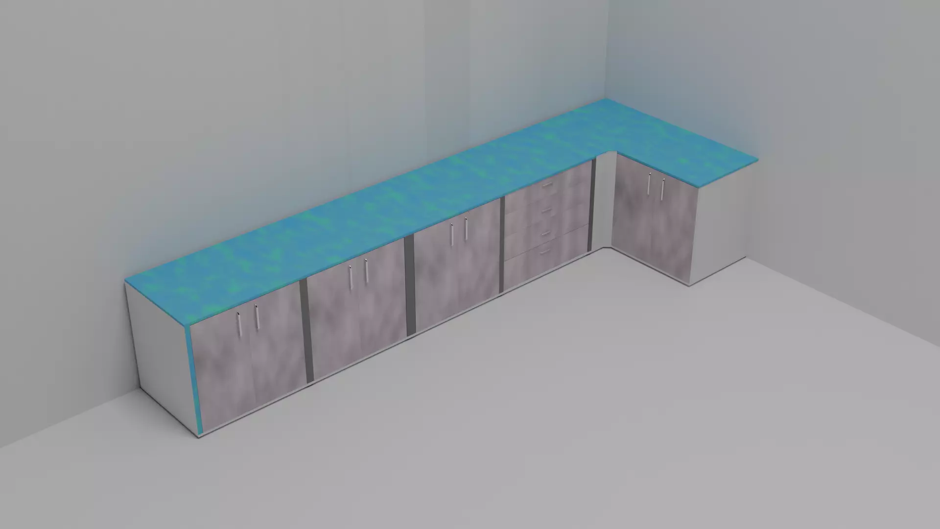 Low poly kitchen Free low-poly 3D model