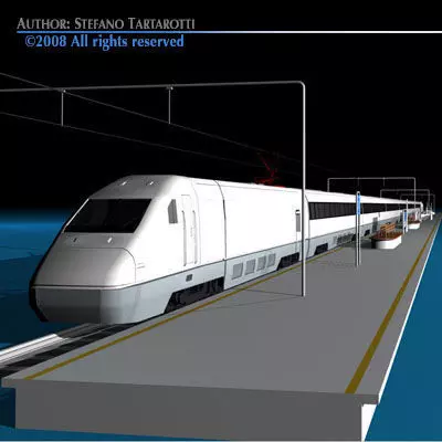High speed train 3D model