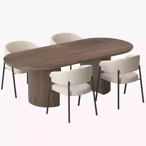 Linda chair and moon table