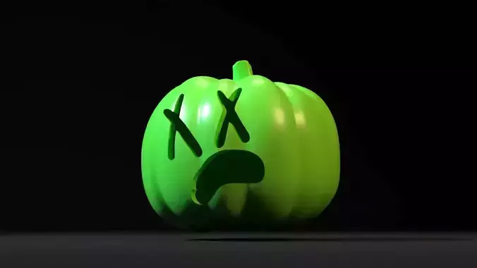 Scary halloween pumpkin 3D print model