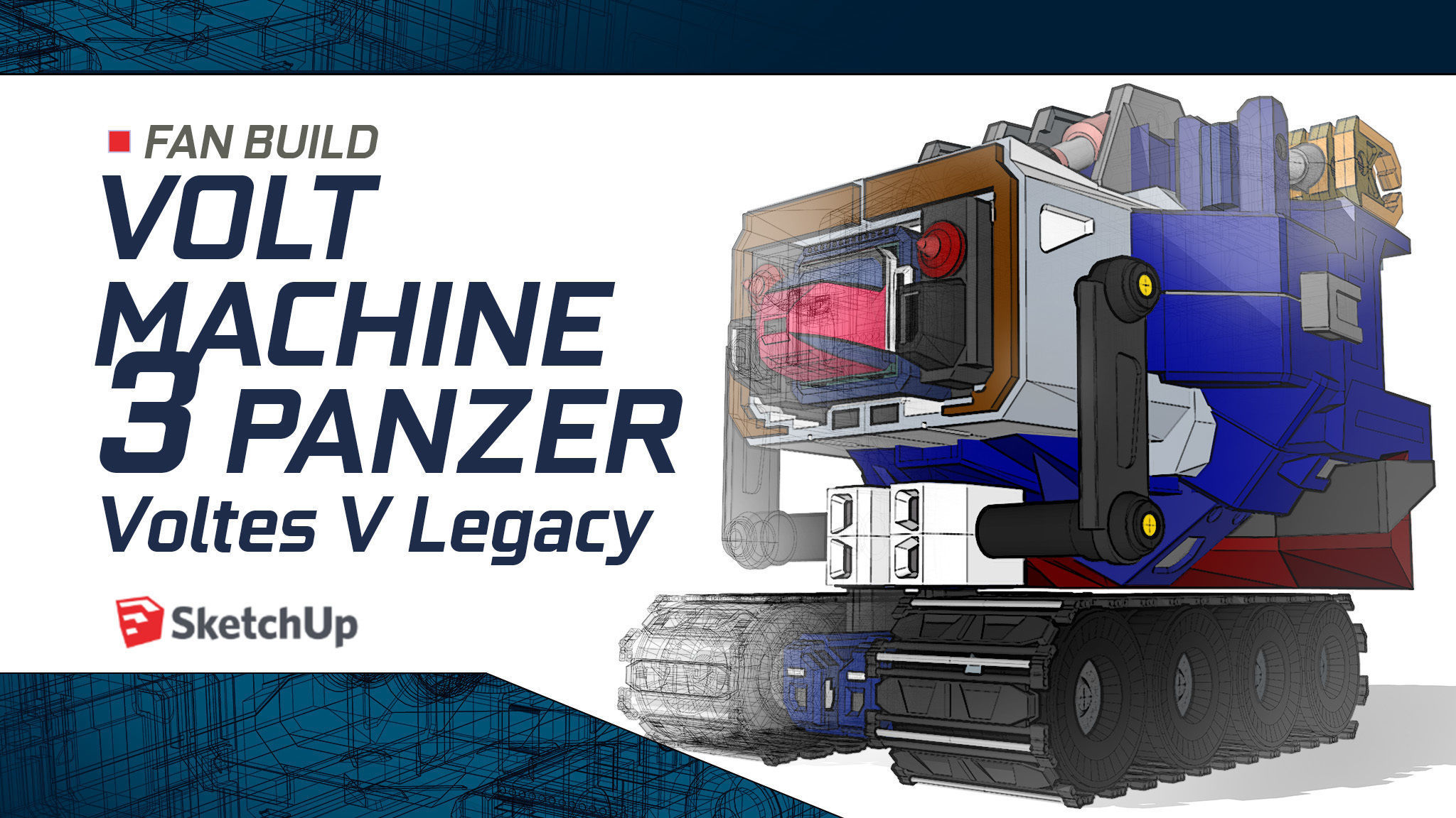 VOLTES V COMPLETE SKETCH UP MODEL 3D print model_8