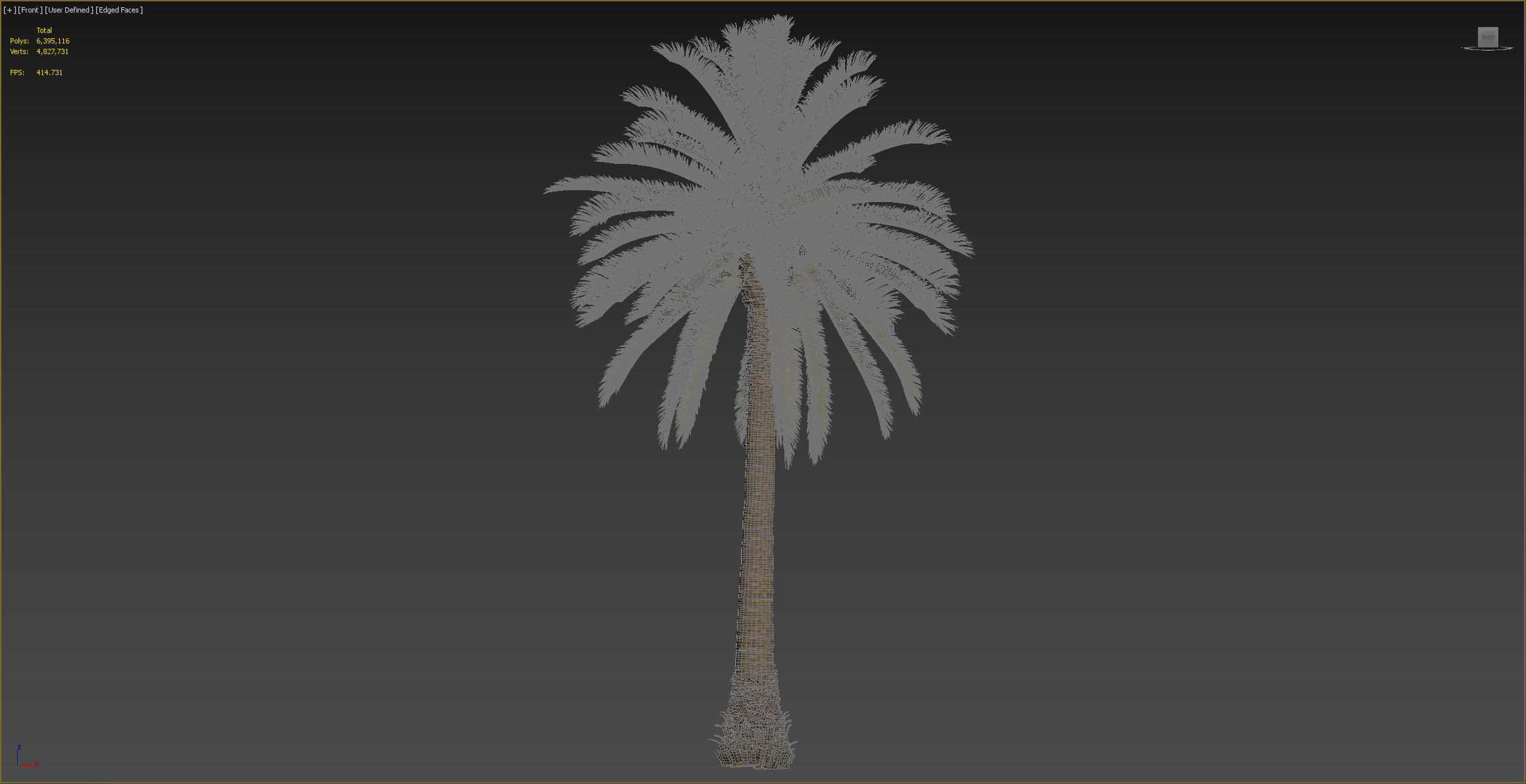 PALM TREE 4 - POHON PALEM Phoenix Canariensis VRAY CORONA 3DMAX  3D model_6