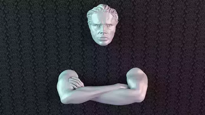 Wall human statue