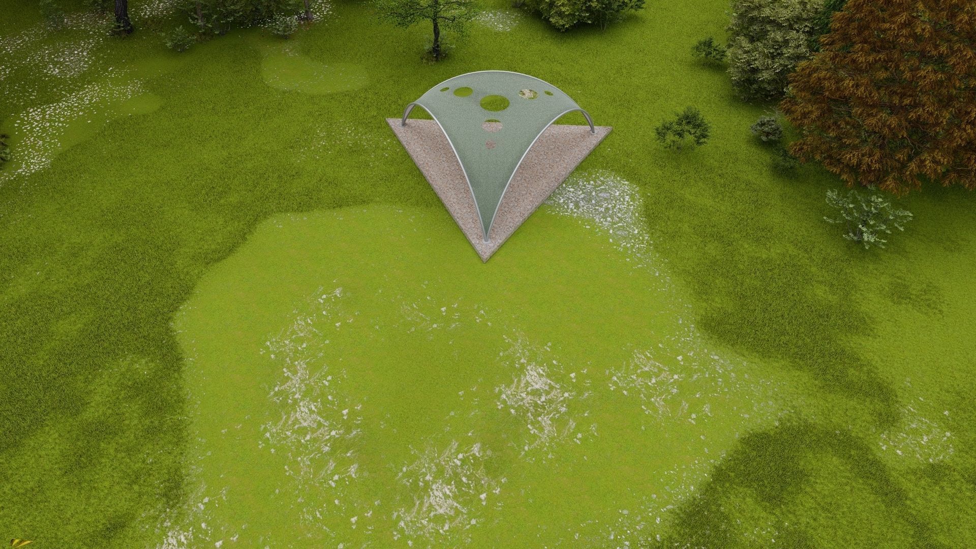 Modern Tent Free 3D model_6