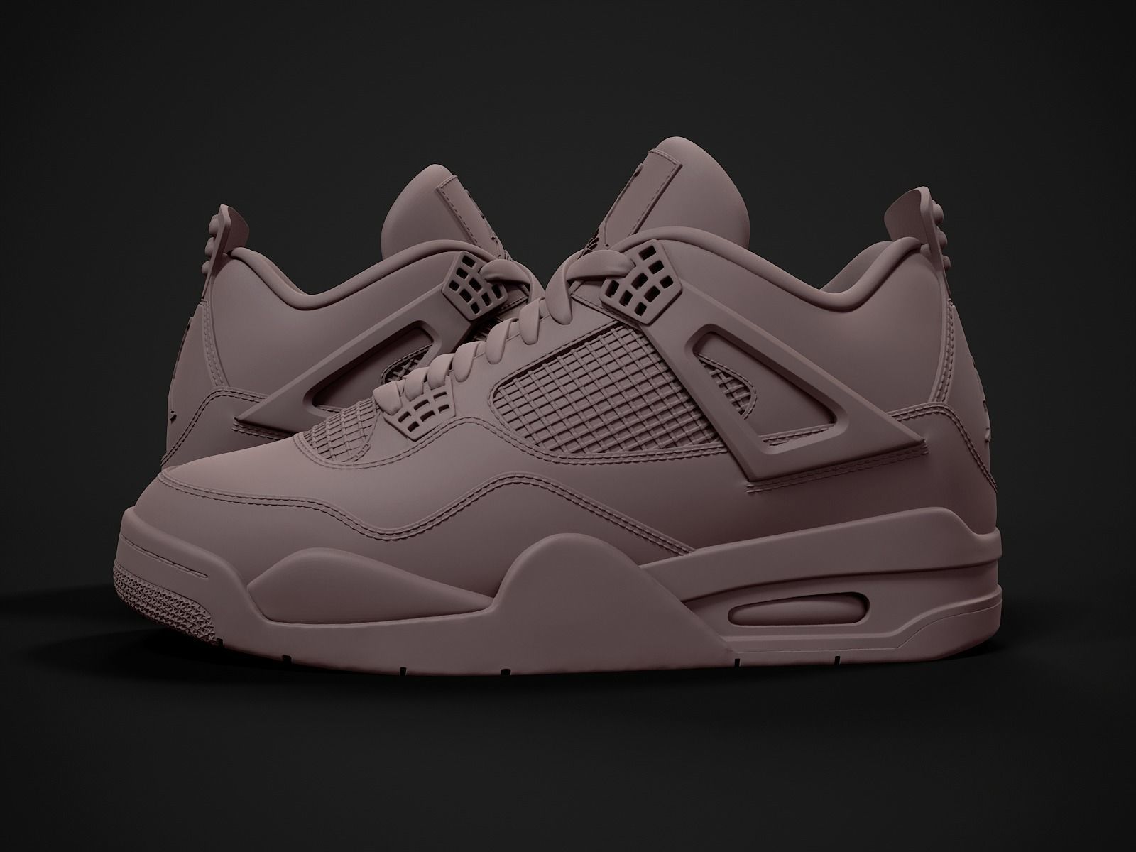 Air Jordan4-retro sneaker-v2-3d printable 3D print model_1