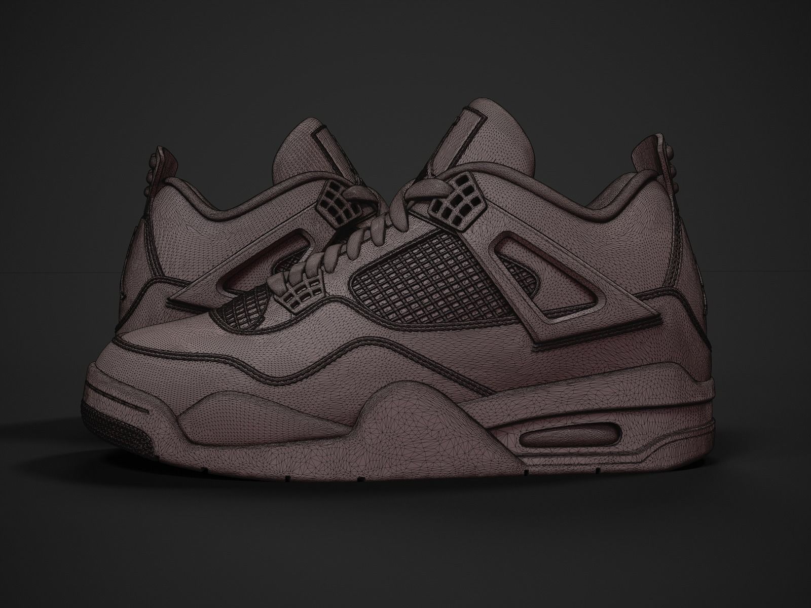 Air Jordan4-retro sneaker-v2-3d printable 3D print model_7
