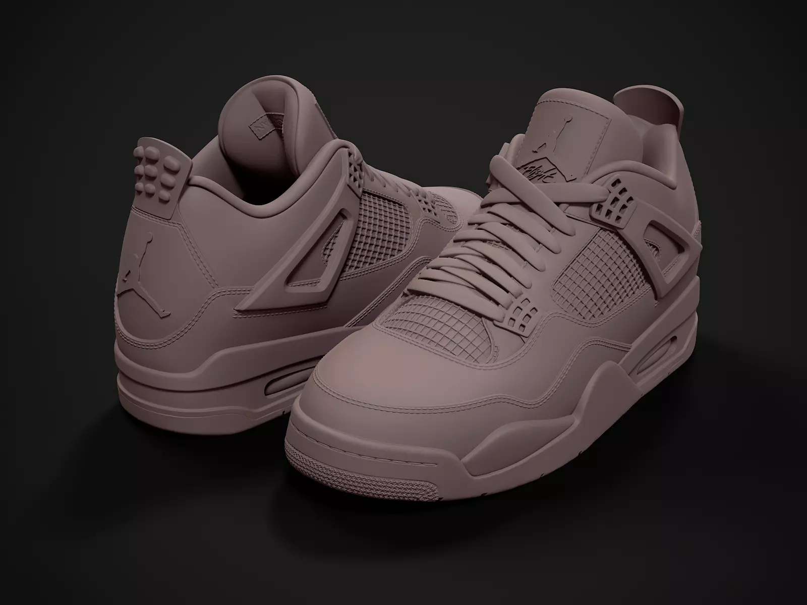 Air Jordan4-retro sneaker-v2-3d printable 3D print model_0