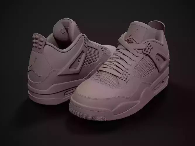 Air Jordan4-retro sneaker-v2-3d printable 3D print model