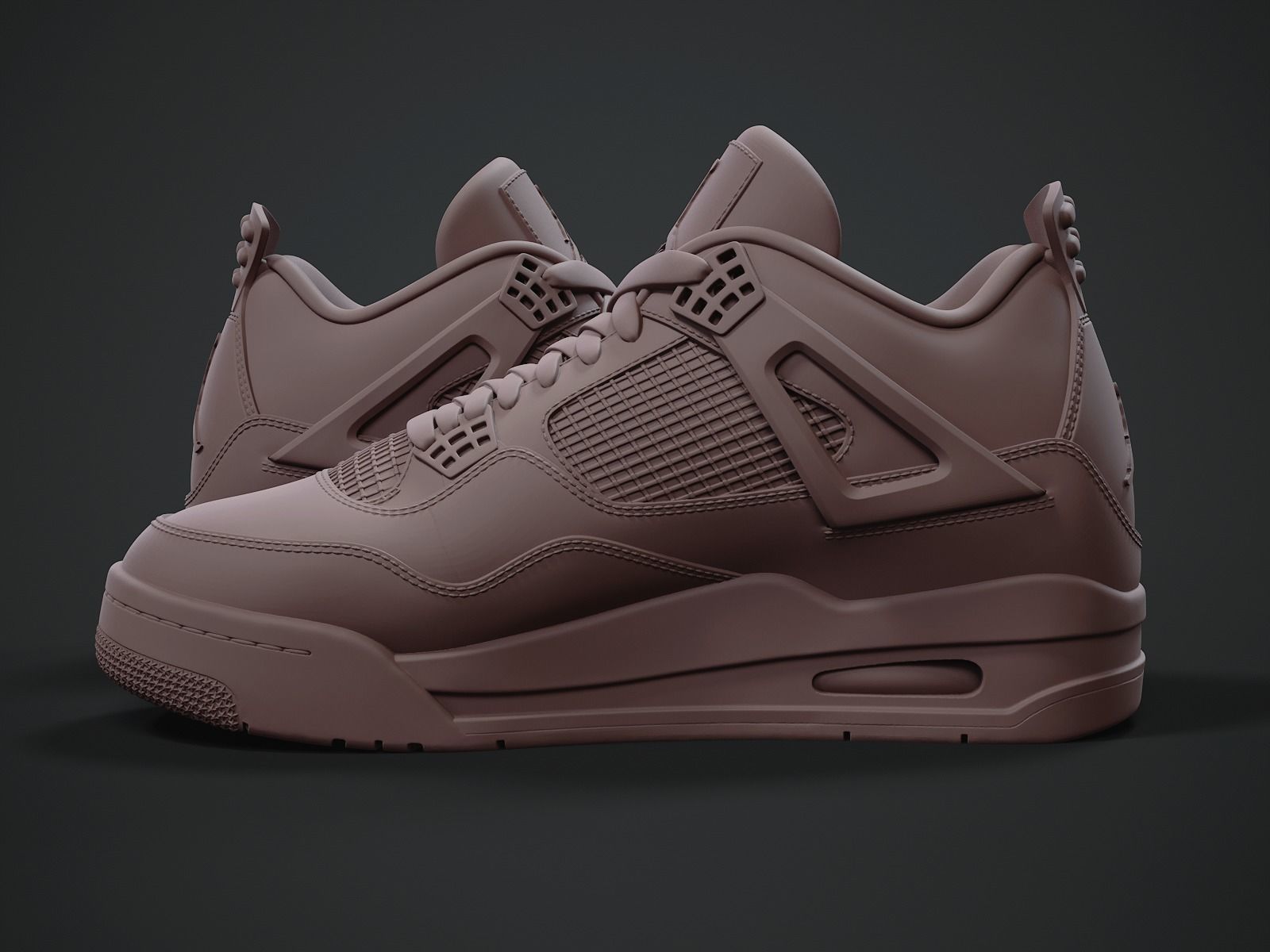 Air Jordan4-retro sneaker-v2-3d printable 3D print model_2