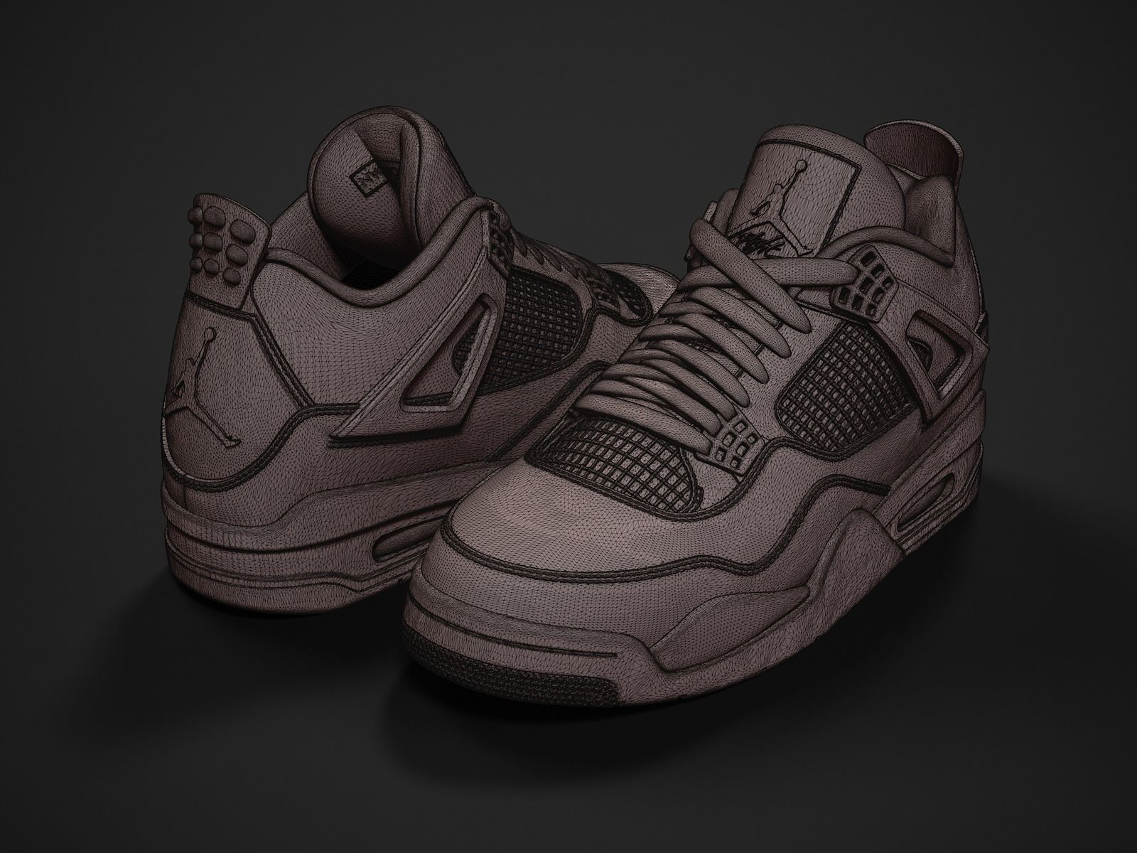 Air Jordan4-retro sneaker-v2-3d printable 3D print model_6