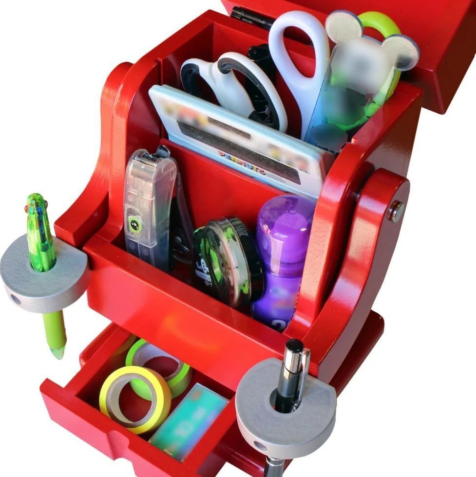 ROBOT DESK ORGANIZER 3D model_2