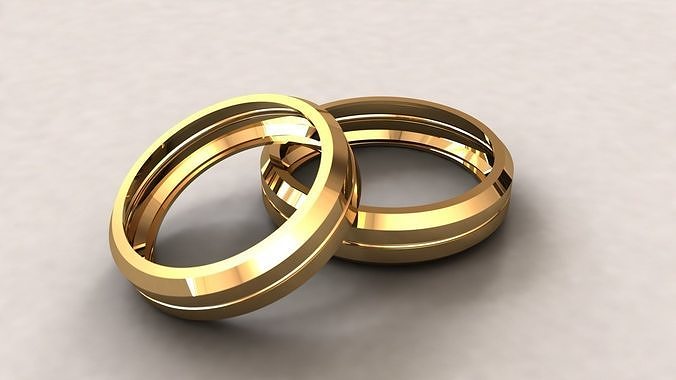 Wedding rings 007 3D print model