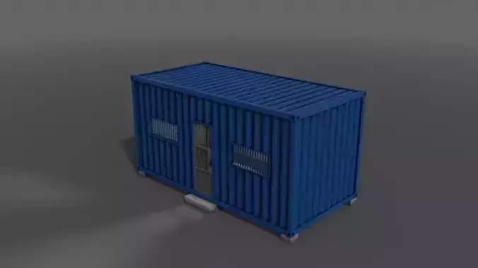 PBR Container House CA 20ft V3 Low-poly 3D model