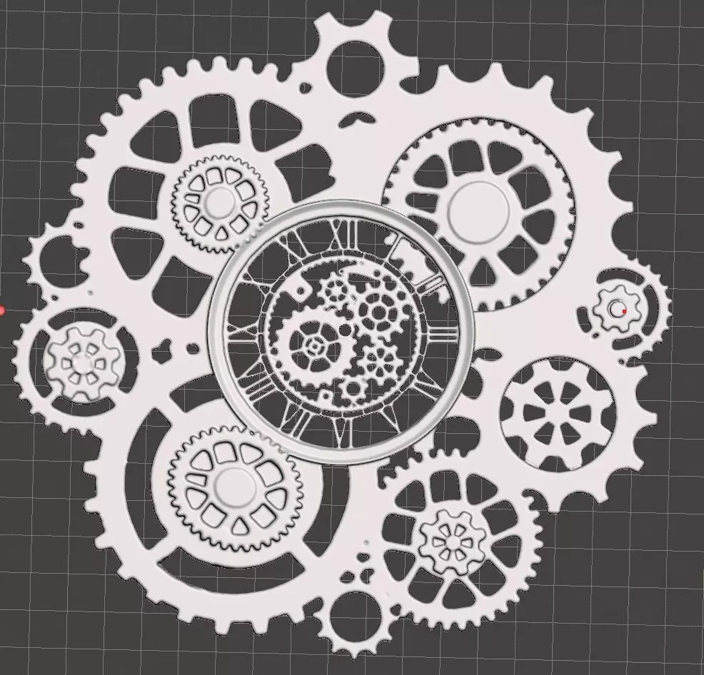 steam punk clock 3D print model_0