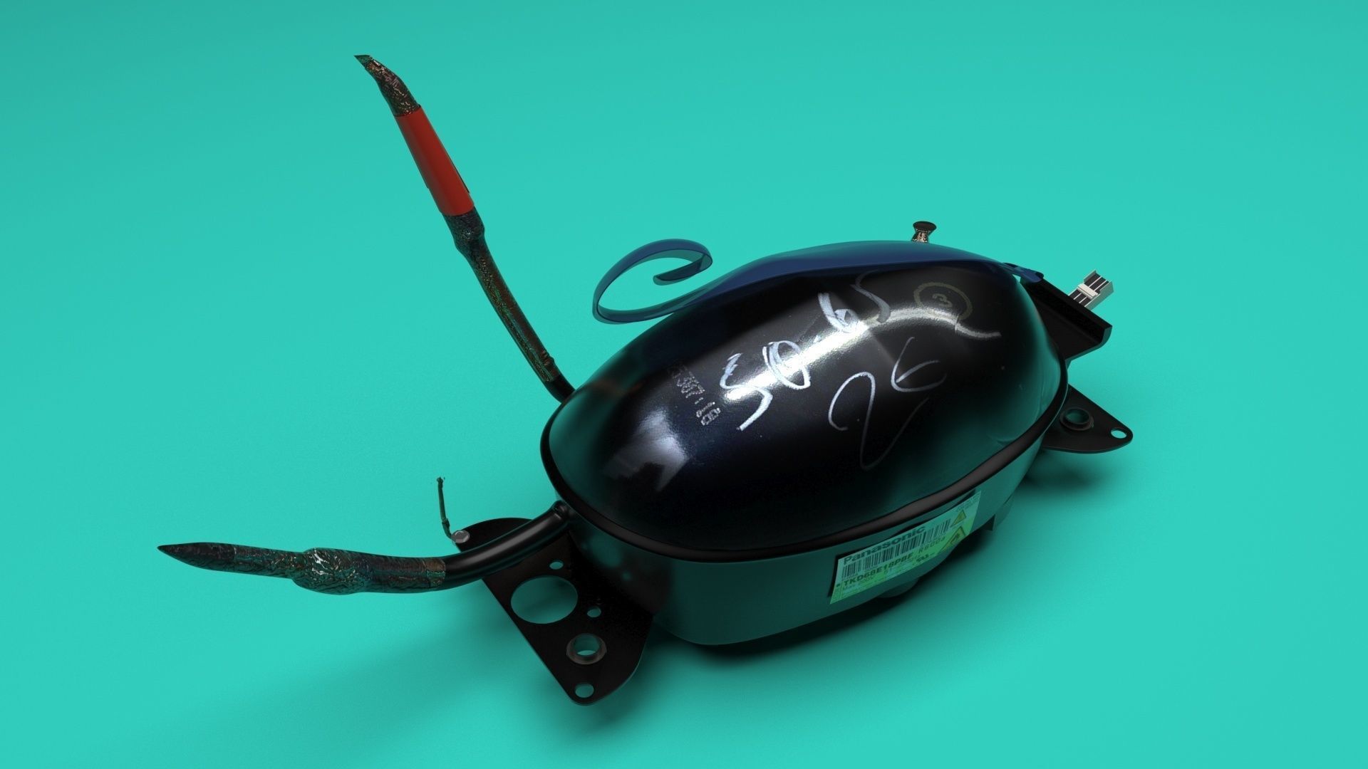 Refrigerator Compressor 3D model_22