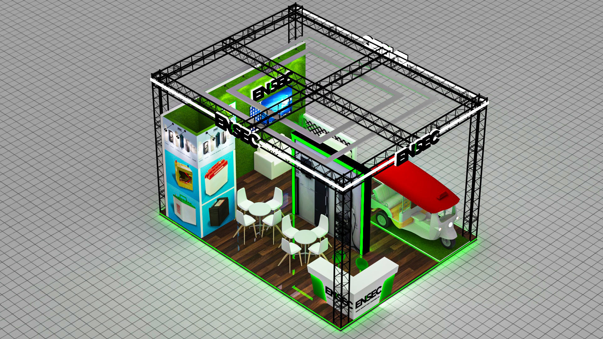 3d exhibition stall 3D model_1
