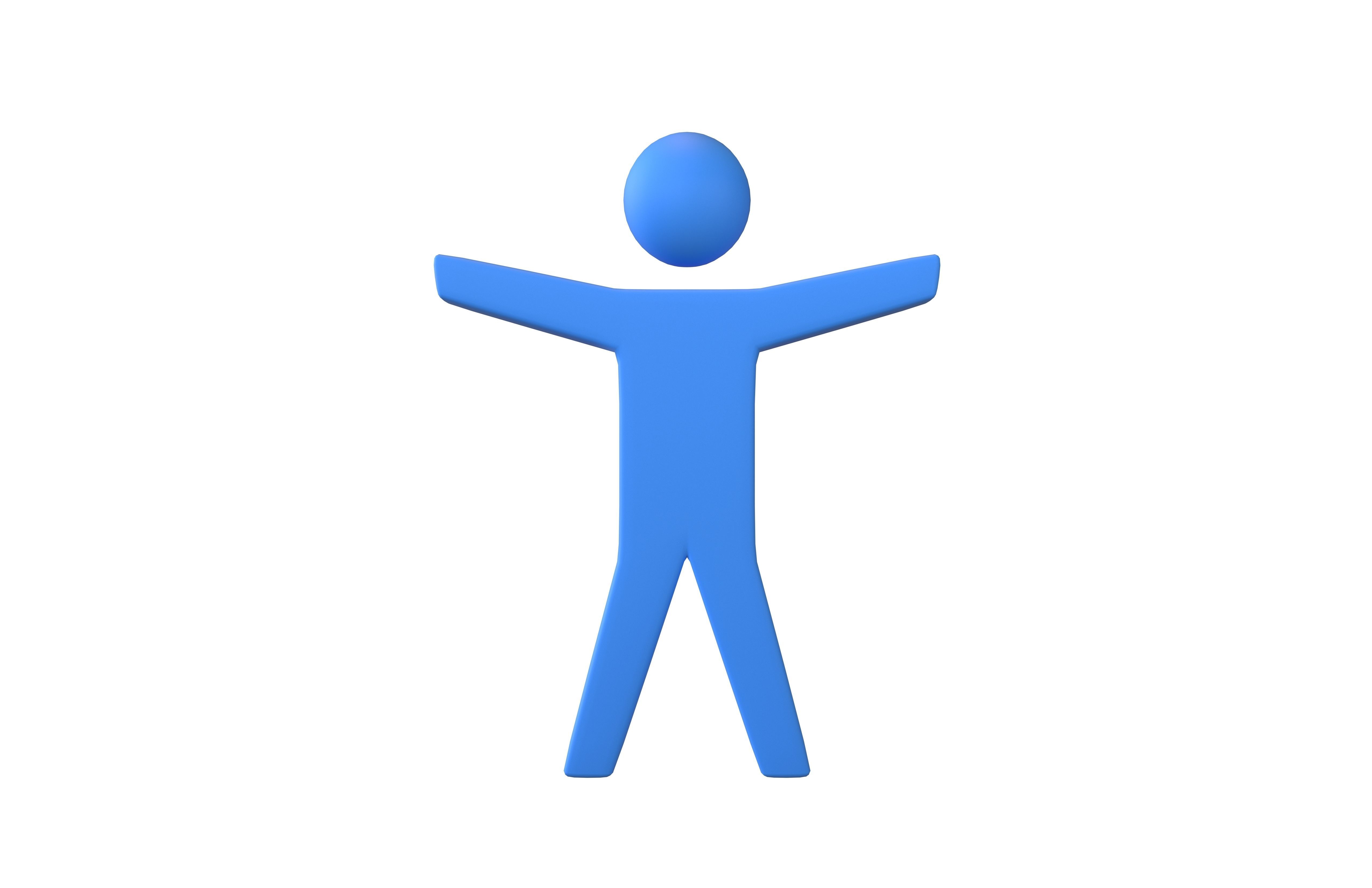 People Symbol V1 002 Low-poly 3D model_3