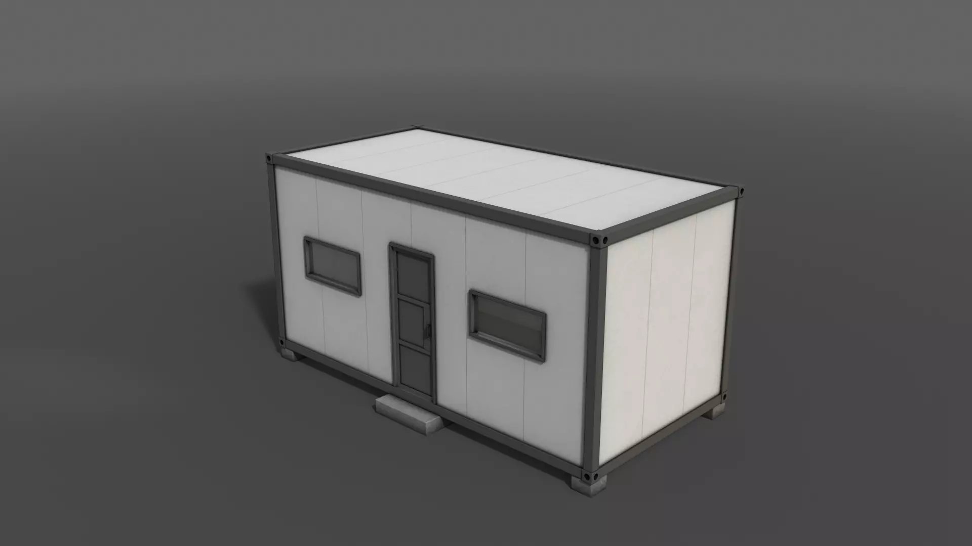 PBR Container House AB 20ft V3 Low-poly 3D model