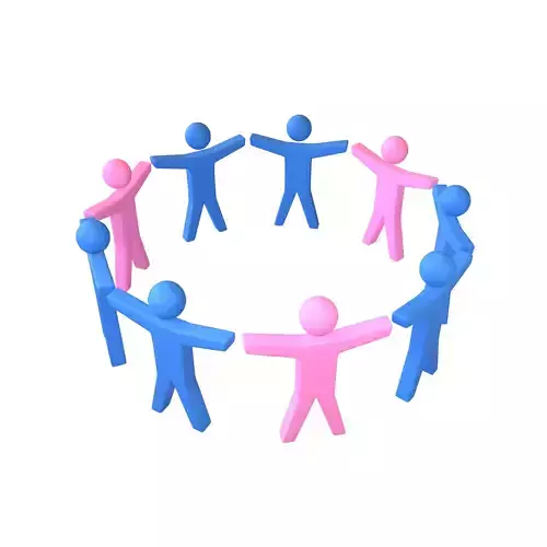 Circle of People Symbol V1 003