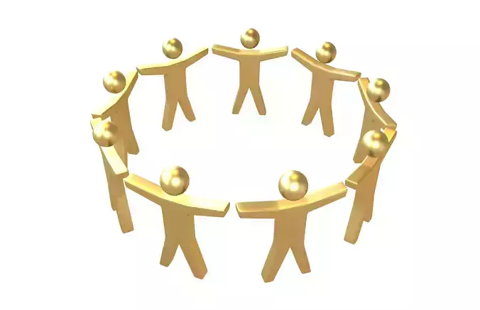 Circle of People Symbol V1 004