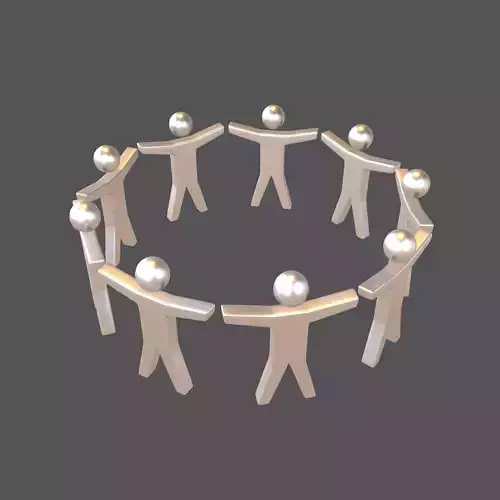 Circle of People Symbol V1 005