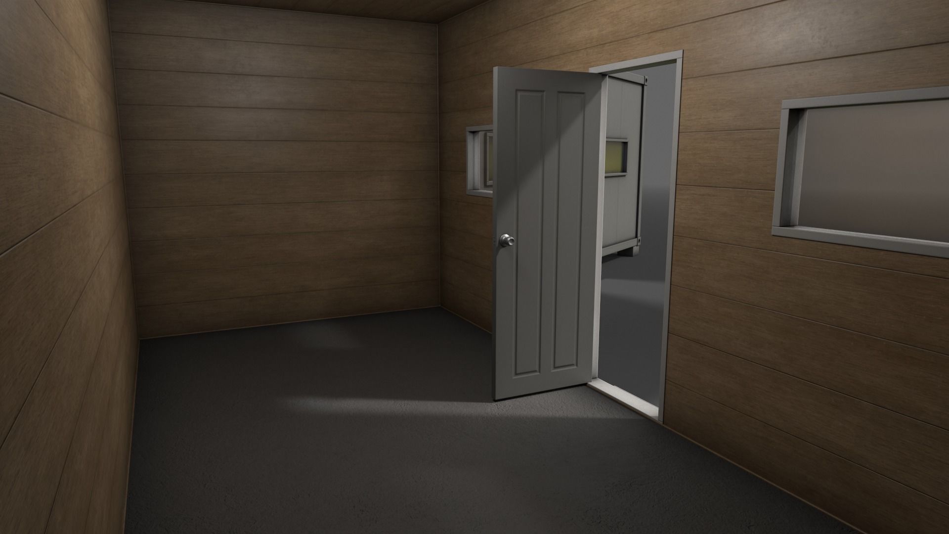 PBR Container House BB 20ft V3 Low-poly 3D model_17