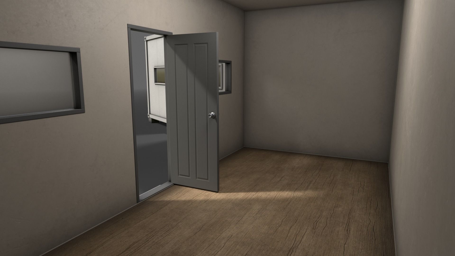 PBR Container House BB 20ft V3 Low-poly 3D model_14