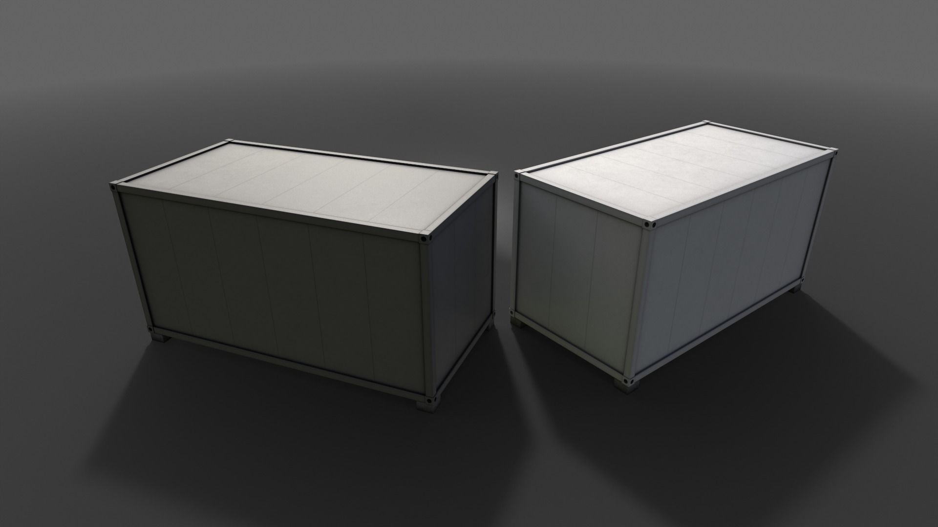 PBR Container House BB 20ft V3 Low-poly 3D model_20