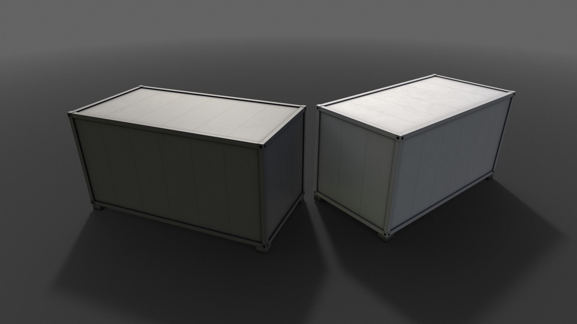 PBR Container House BB 20ft V3 Low-poly 3D model_19