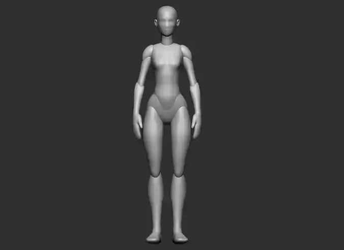 Stylized Female Base Mesh Polygroups