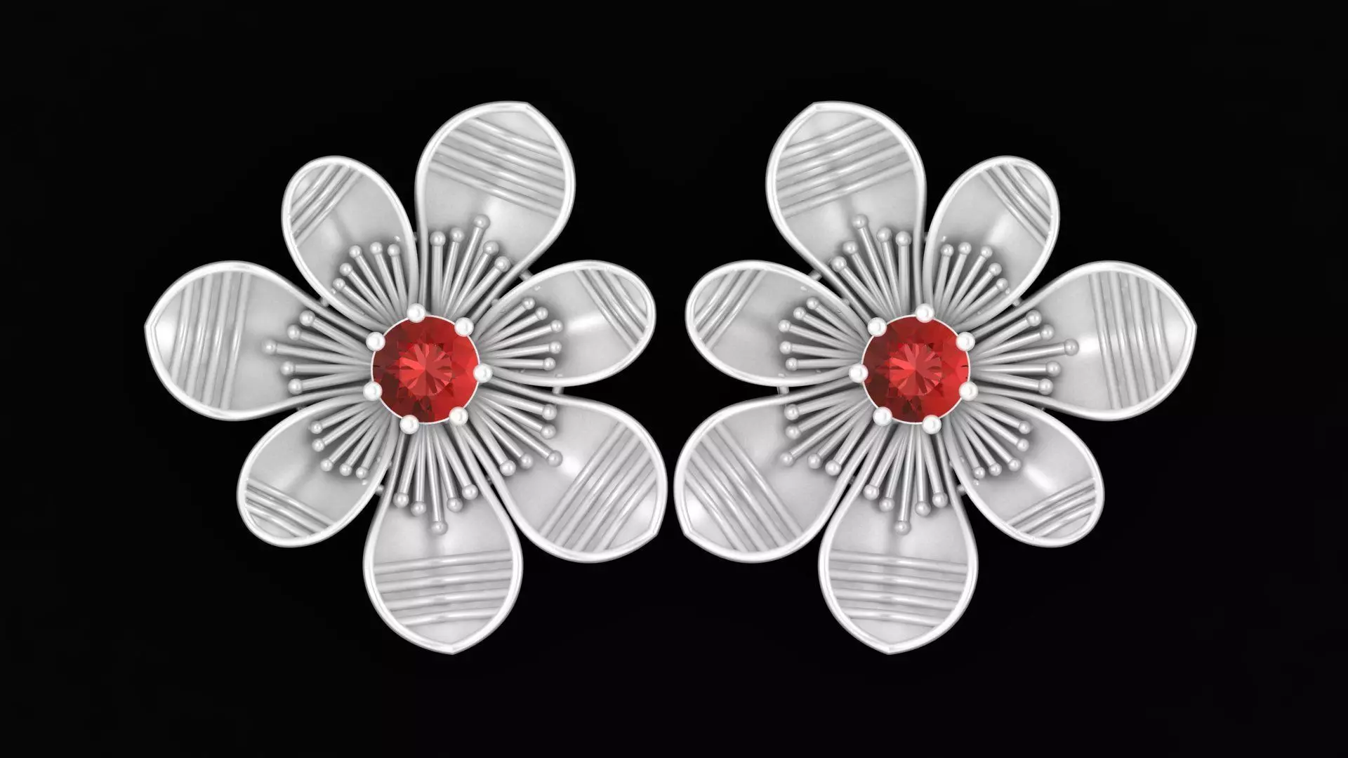 Luxury Diamond Stud Earring 3D Model Free 3D print model